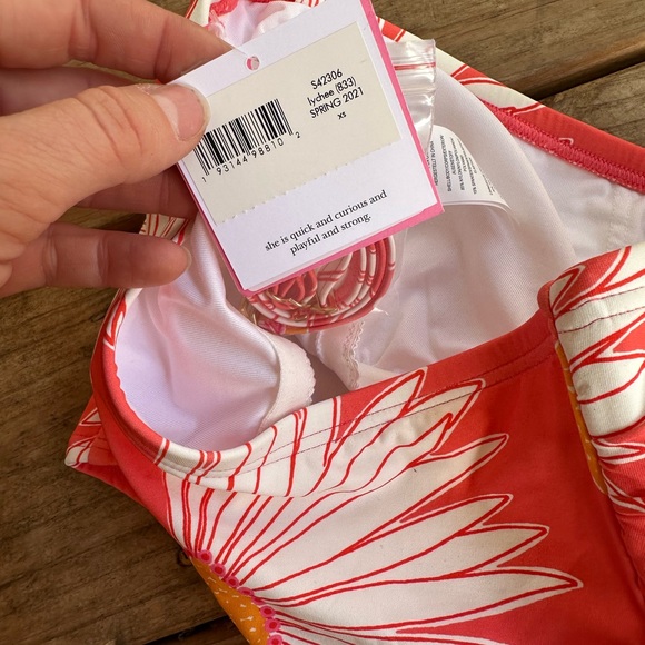 NWT Kate Spade Falling Flower Daisy bikini top - Picture 4 of 5
